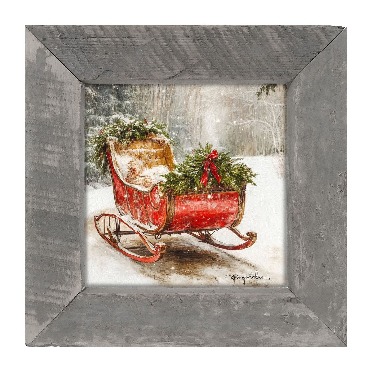 Christmas Sleigh - Framed Art