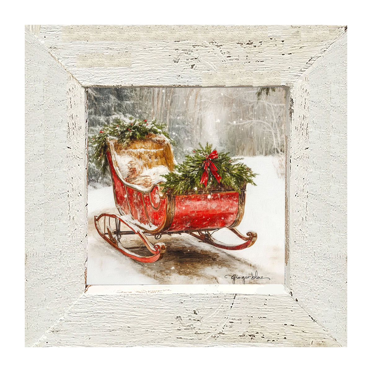 Christmas Sleigh - Framed Art