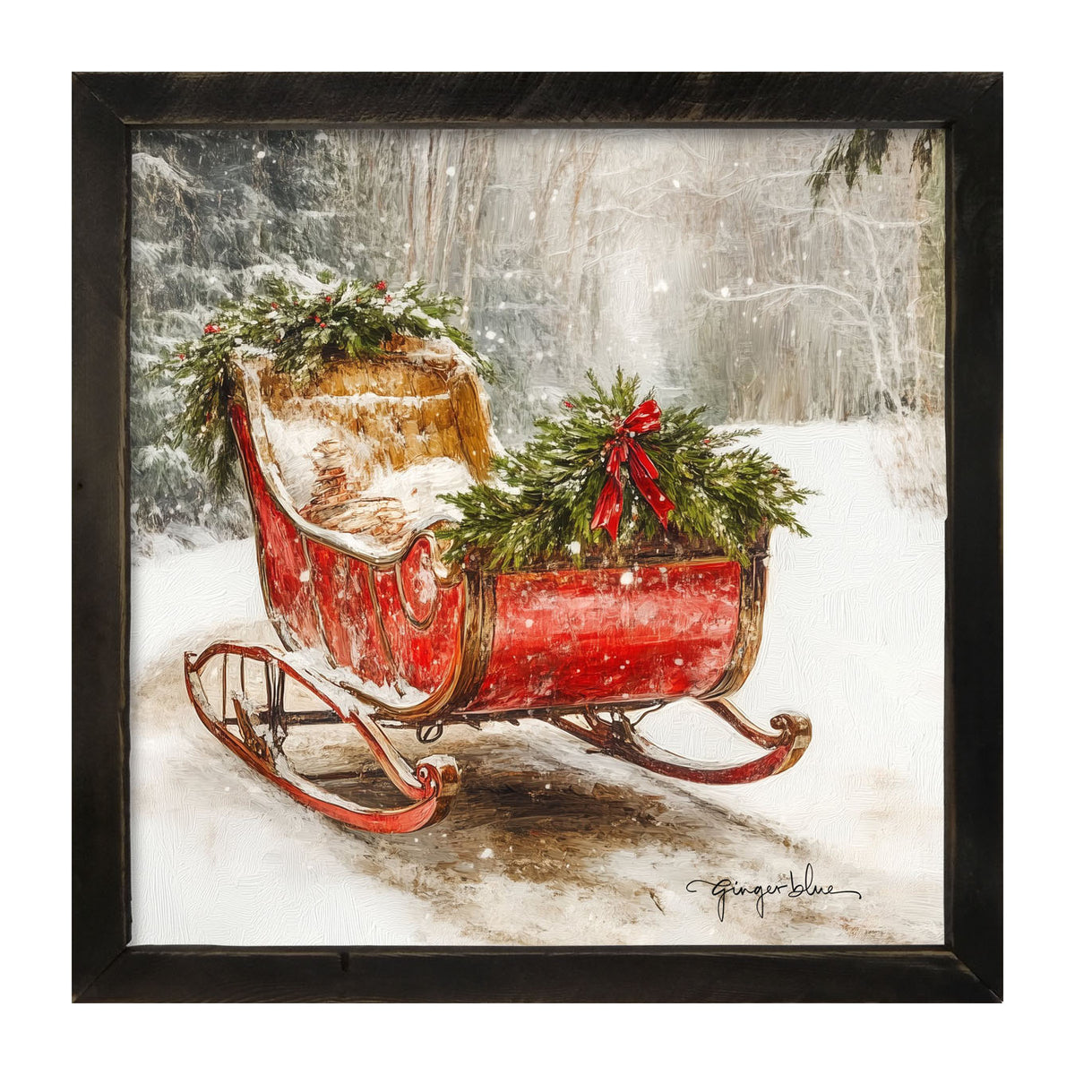 Christmas Sleigh - Framed Art
