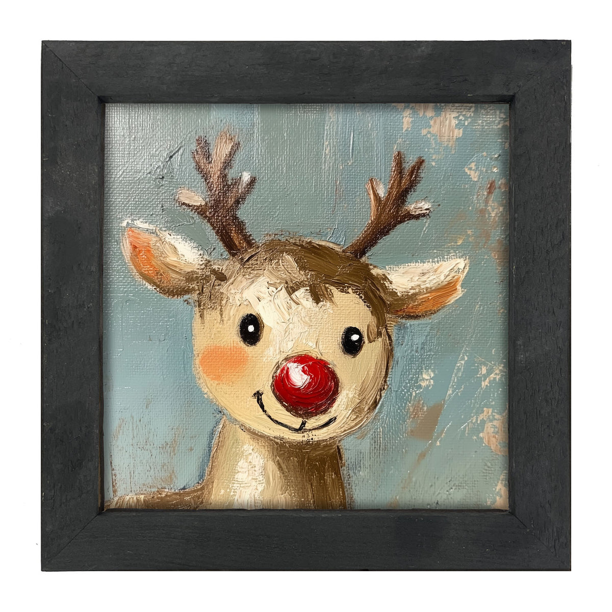 Santa's Red-Nosed Reindeer - Framed Art