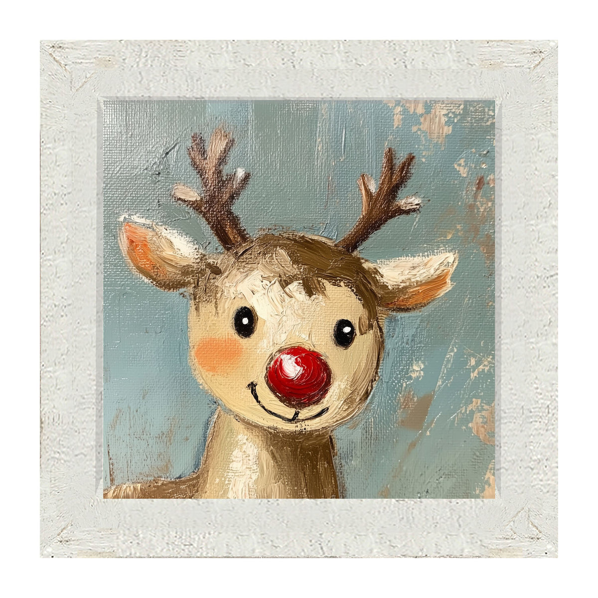 Santa's Red-Nosed Reindeer - Framed Art