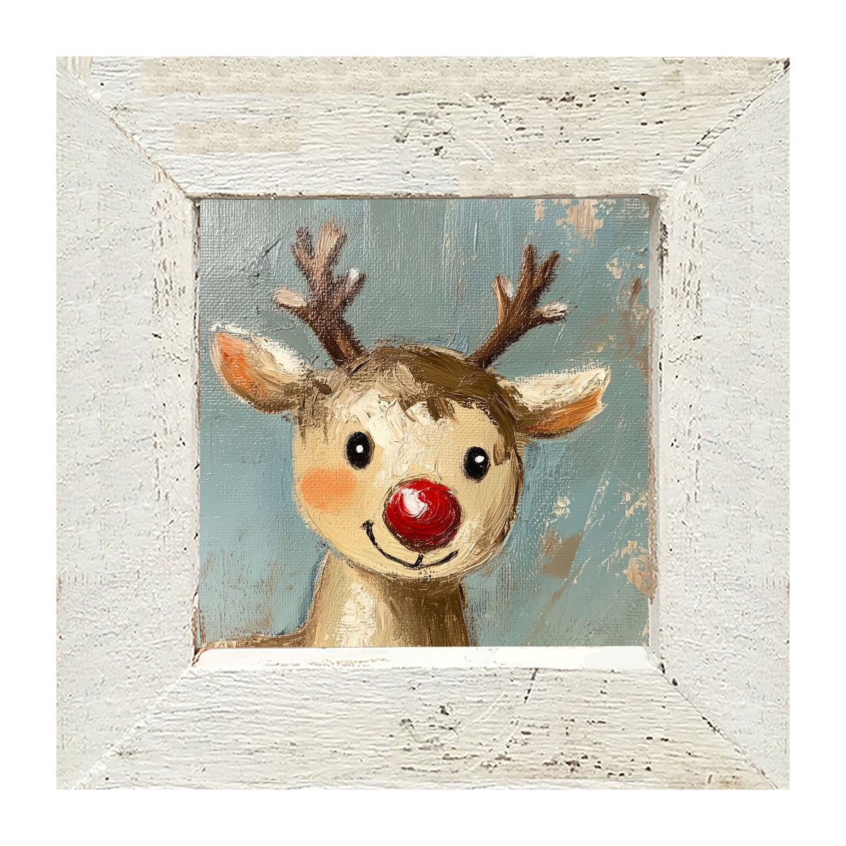 Santa's Red-Nosed Reindeer - Framed Art