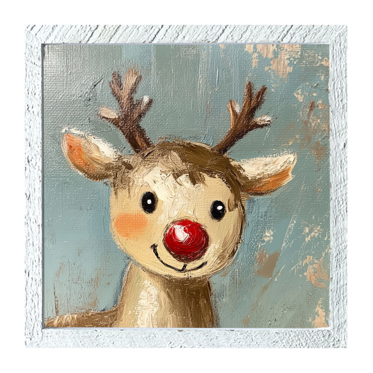 Santa's Red-Nosed Reindeer - Framed Art