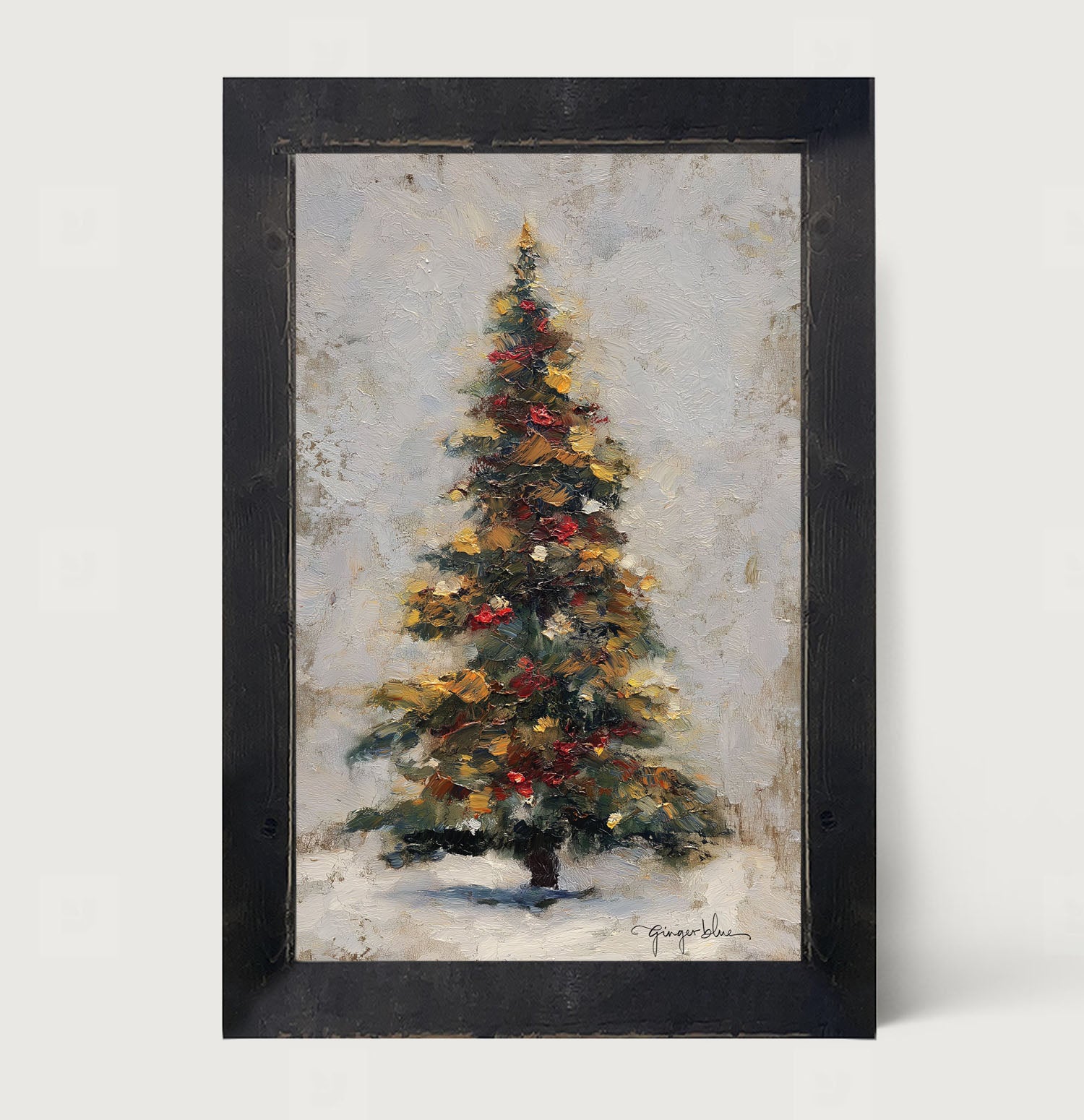 White Background Christmas Tree