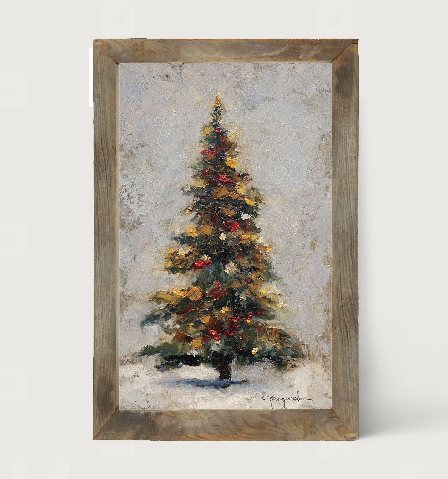 White Background Christmas Tree