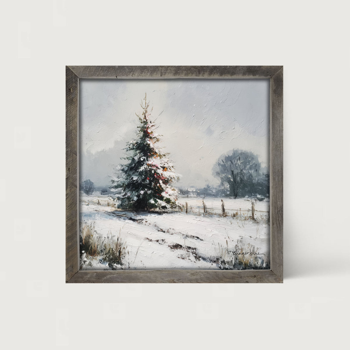 Christmas Tree near Fence