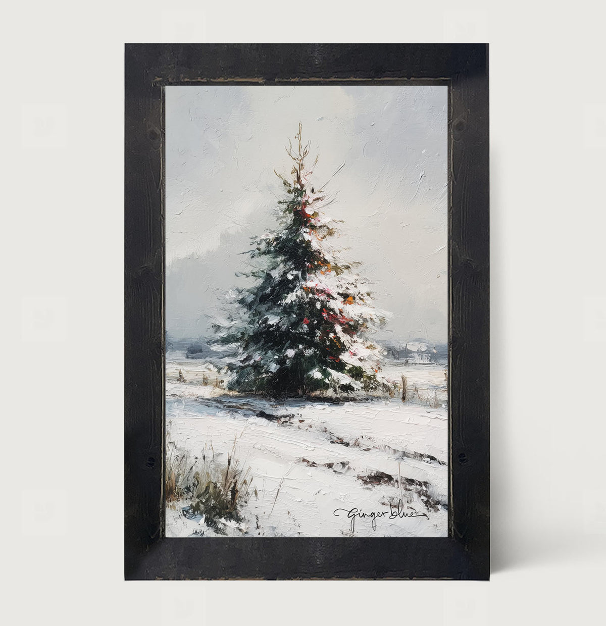 Christmas Tree near Fence