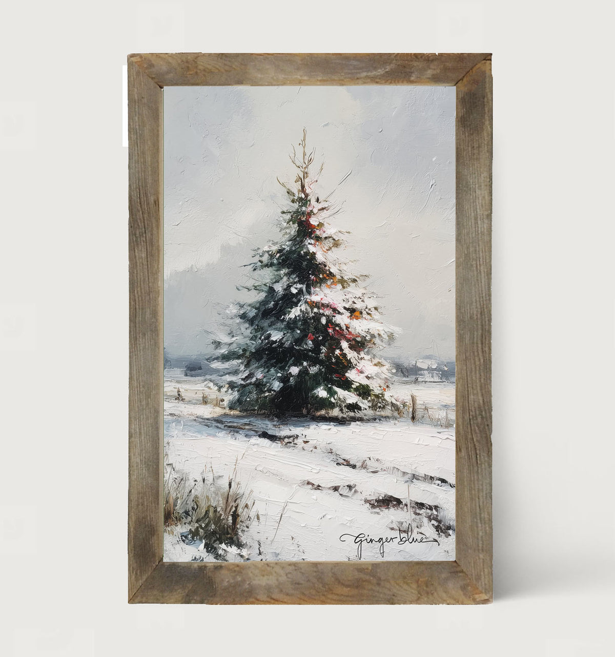 Christmas Tree near Fence