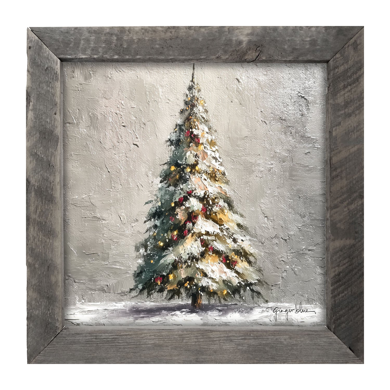 Rustic Christmas Tree - Framed Art