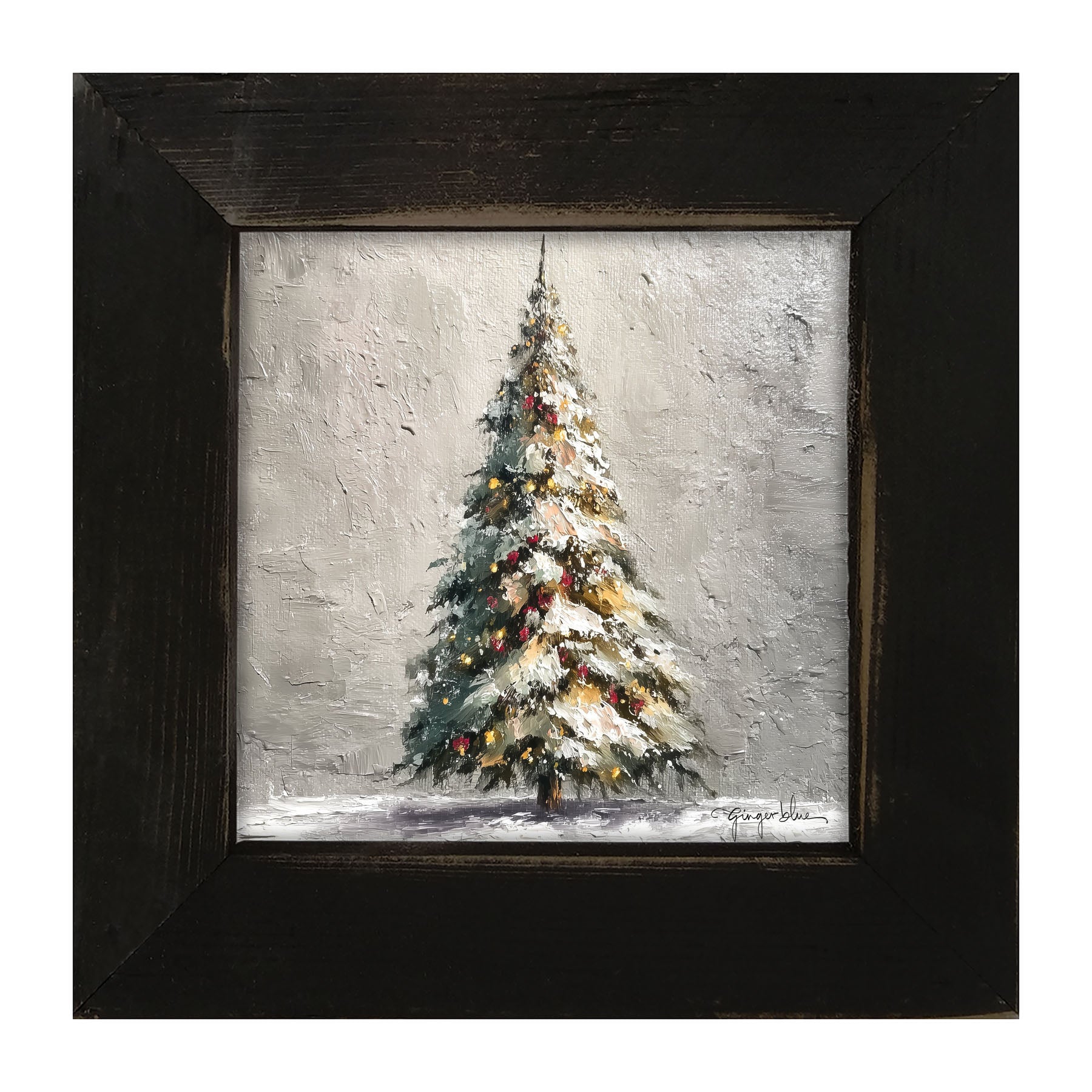 Rustic Christmas Tree - Framed Art