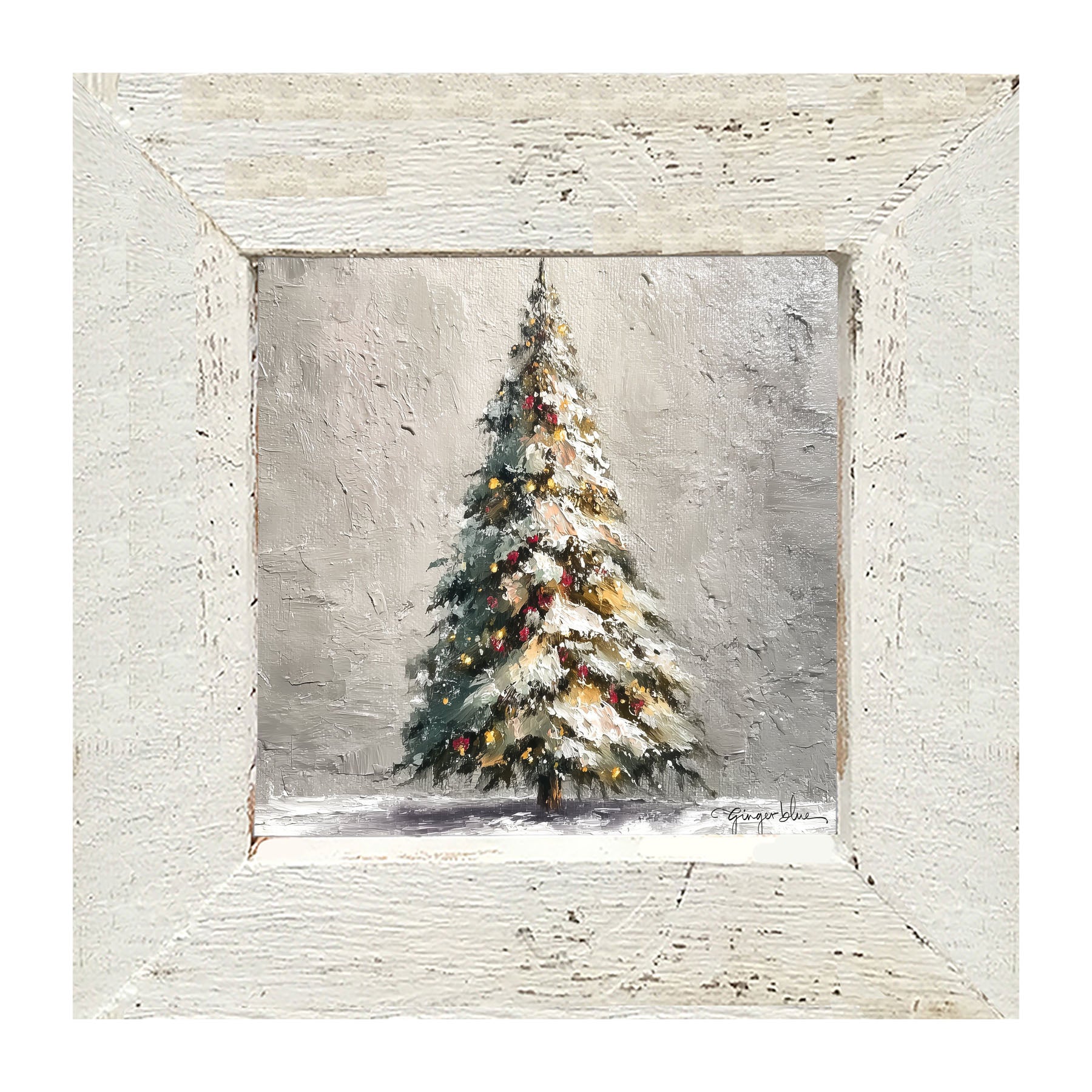 Rustic Christmas Tree - Framed Art