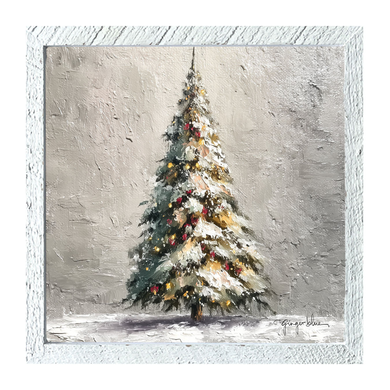 Rustic Christmas Tree - Framed Art