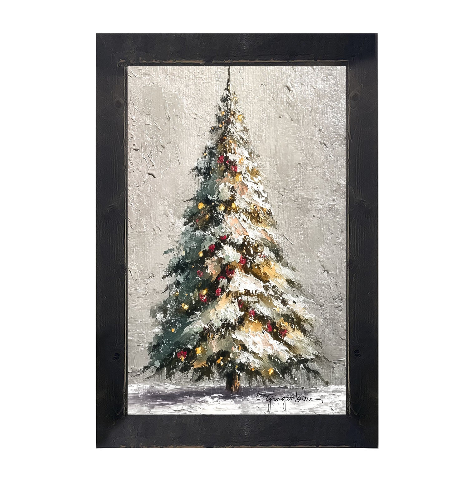 Rustic Christmas Tree - Framed Art