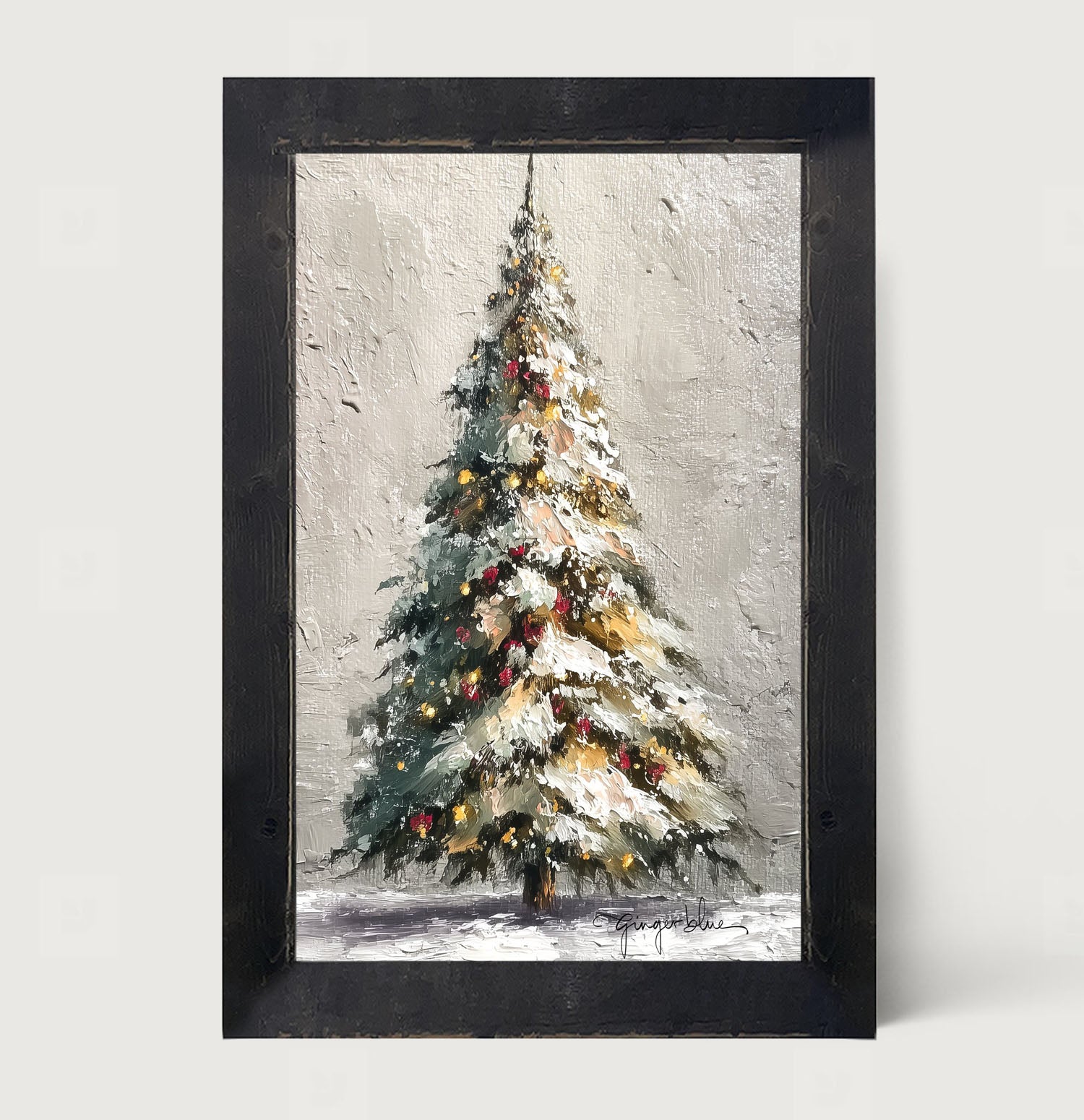 Rustic Christmas Tree - Framed Art