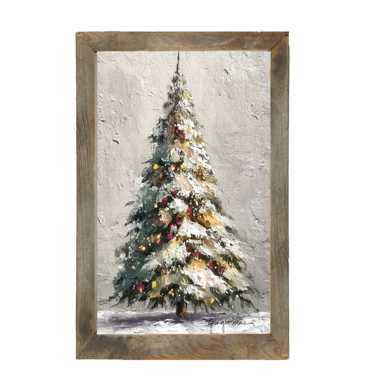 Rustic Christmas Tree - Framed Art