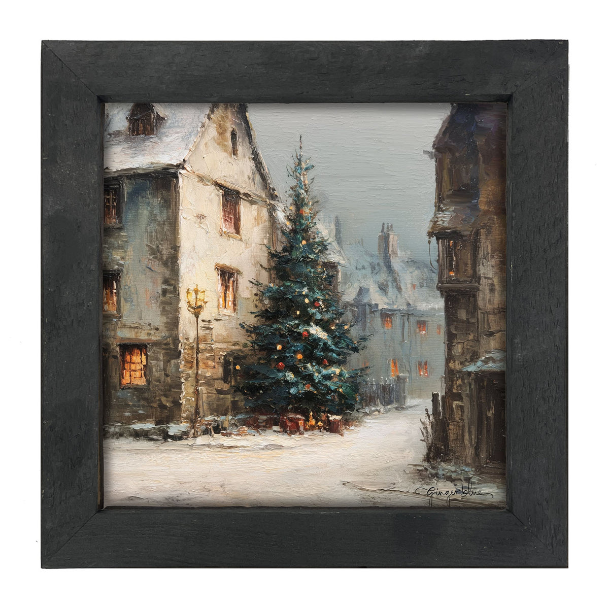 Neighborhood Christmas Tree - Framed Art