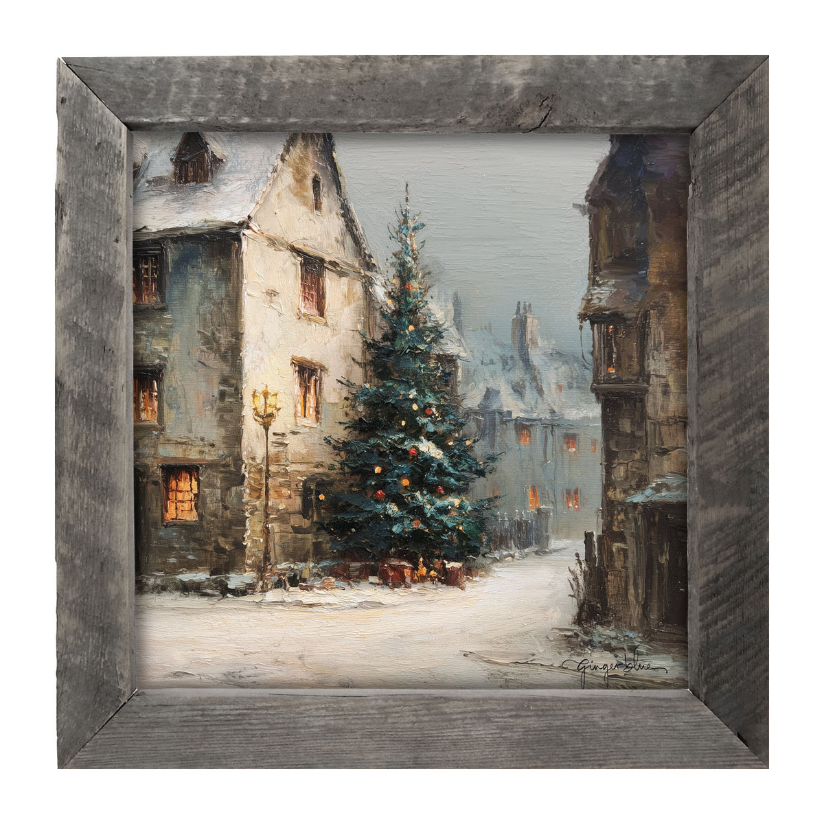 Neighborhood Christmas Tree - Framed Art
