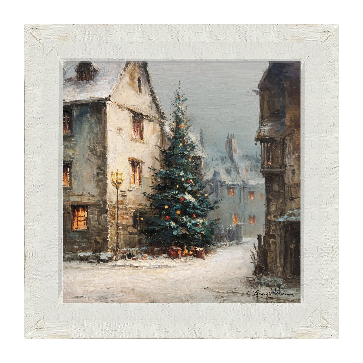 Neighborhood Christmas Tree - Framed Art