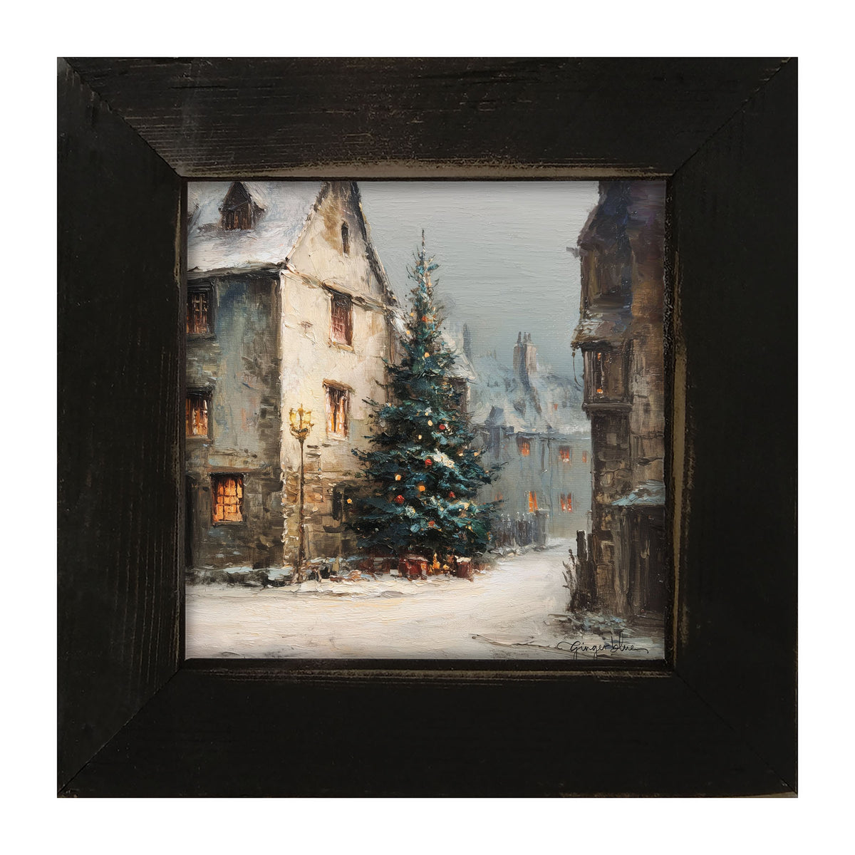 Neighborhood Christmas Tree - Framed Art