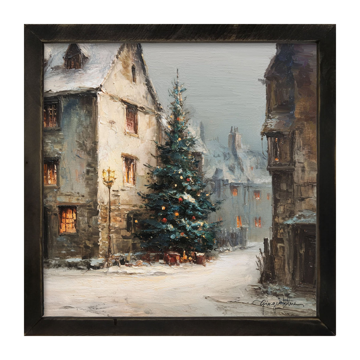 Neighborhood Christmas Tree - Framed Art