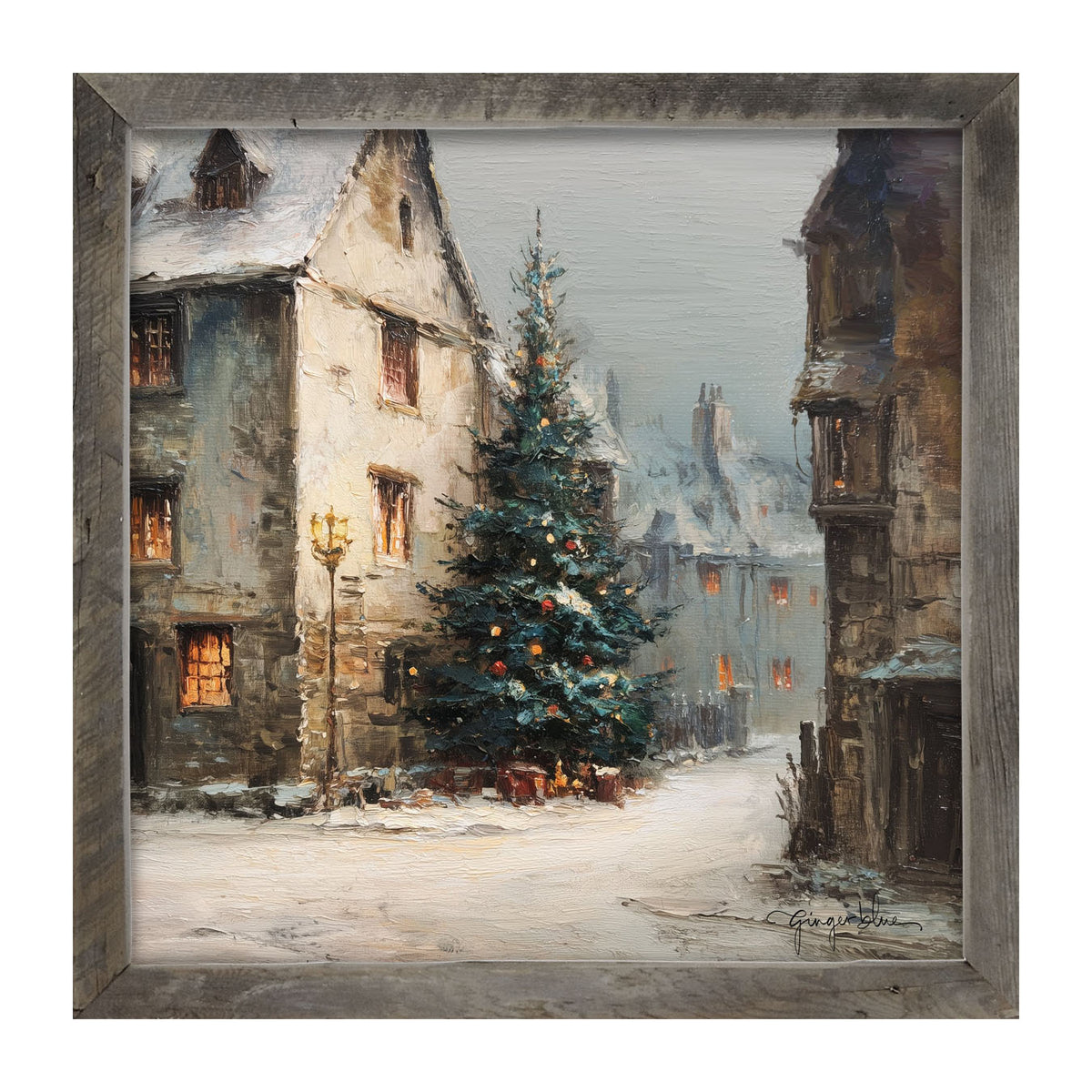 Neighborhood Christmas Tree - Framed Art