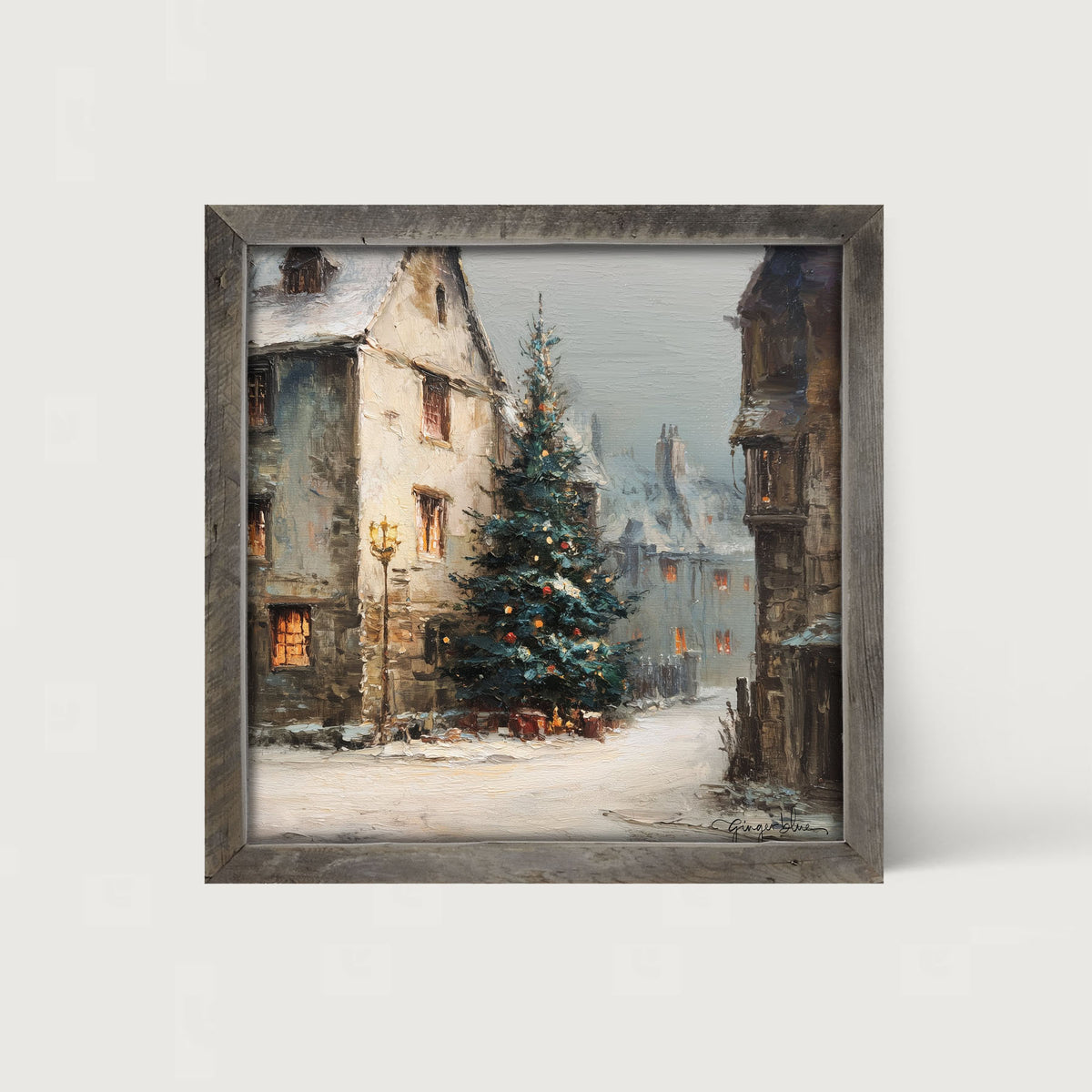 Neighborhood Christmas Tree - Framed Art