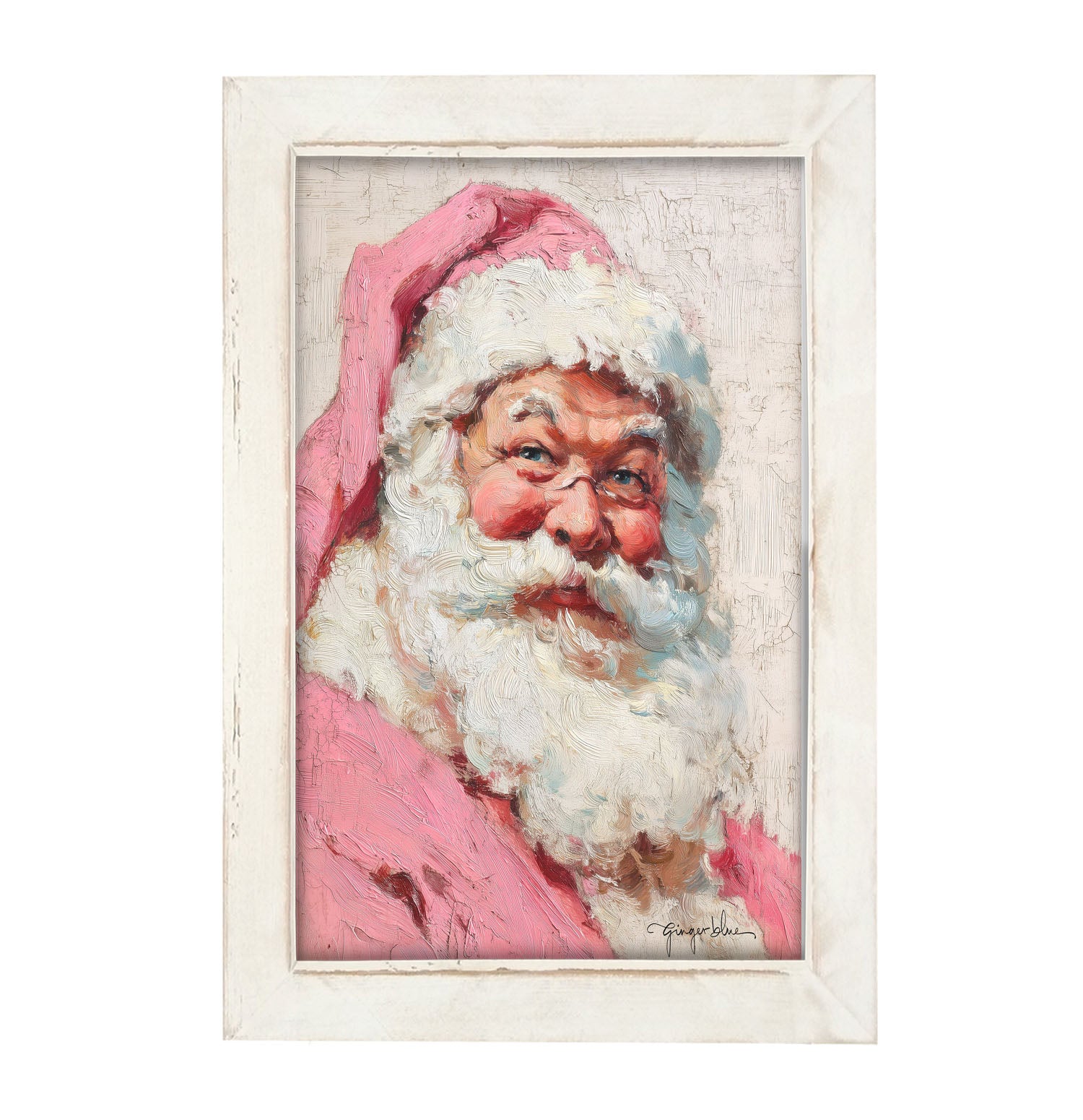 Portrait of Santa Claus - Framed Art