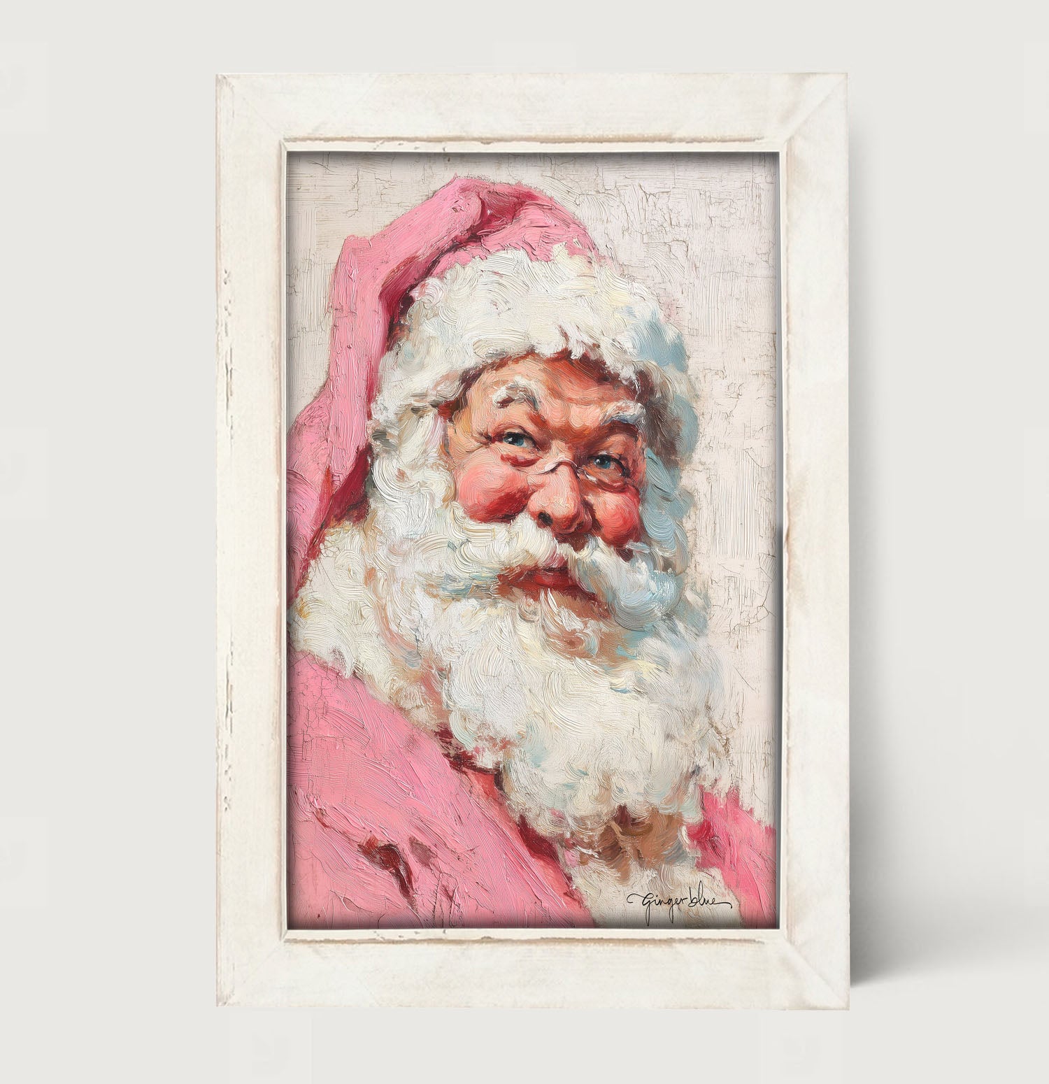 Portrait of Santa Claus - Framed Art