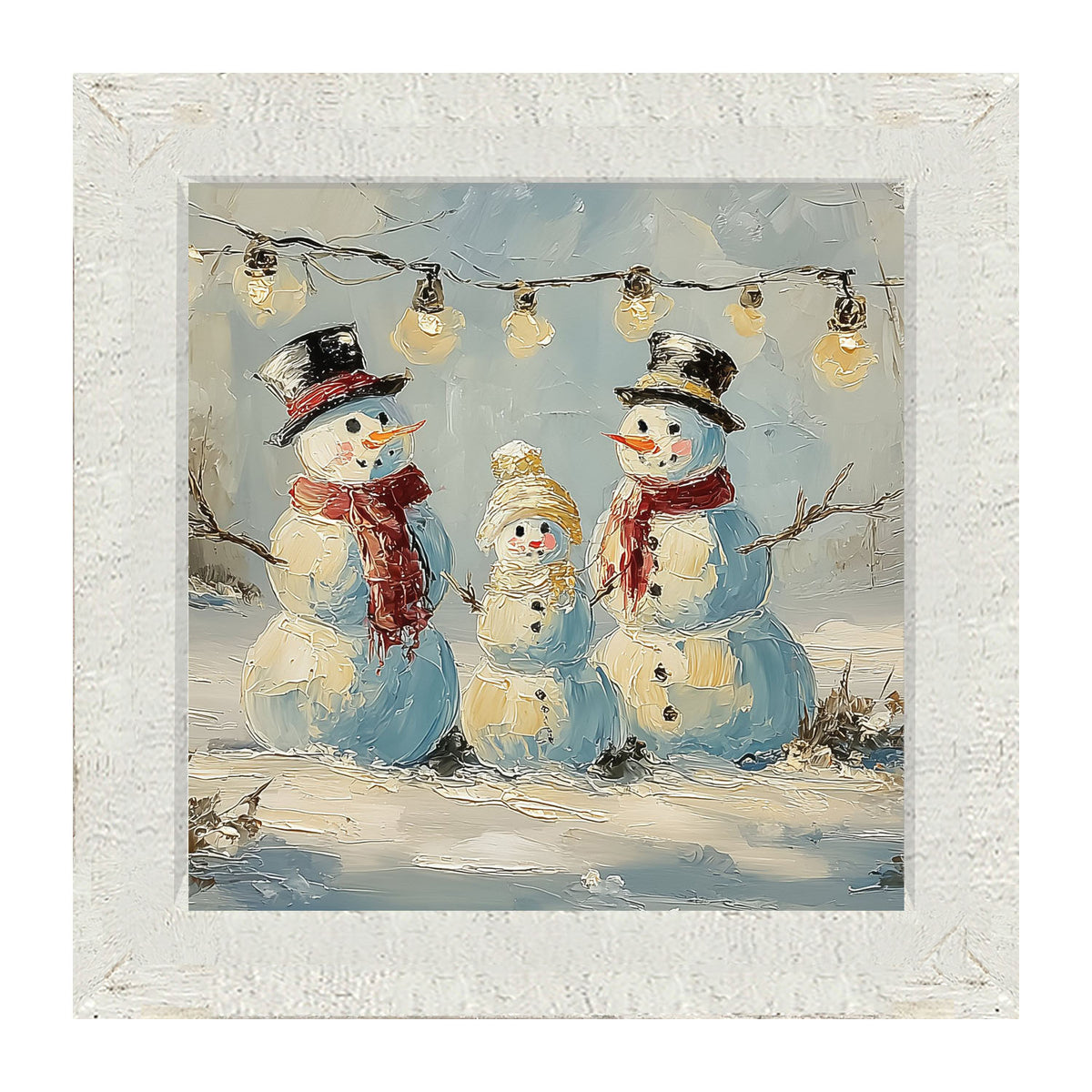 Three Snowmen - Framed Art