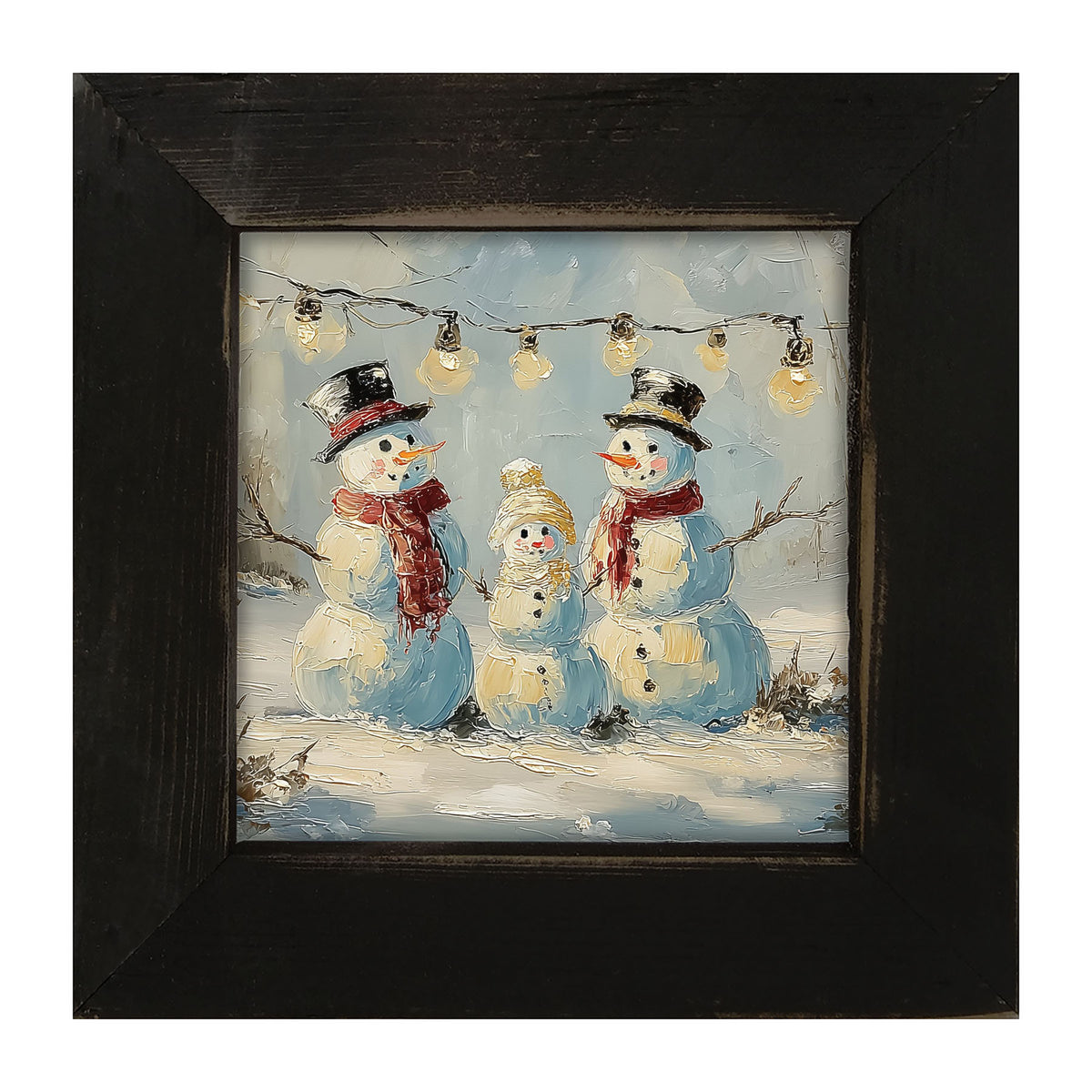Three Snowmen - Framed Art