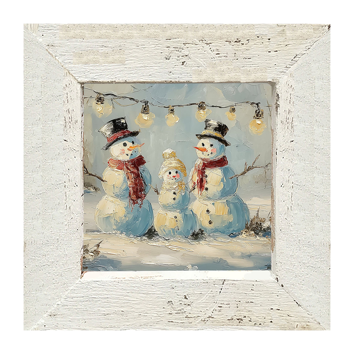 Three Snowmen - Framed Art
