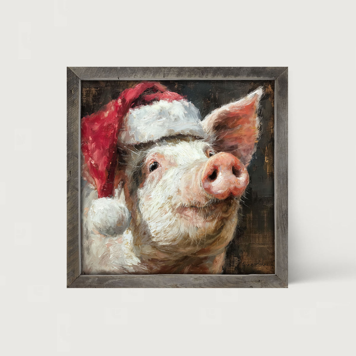 Santa Hat Pig
