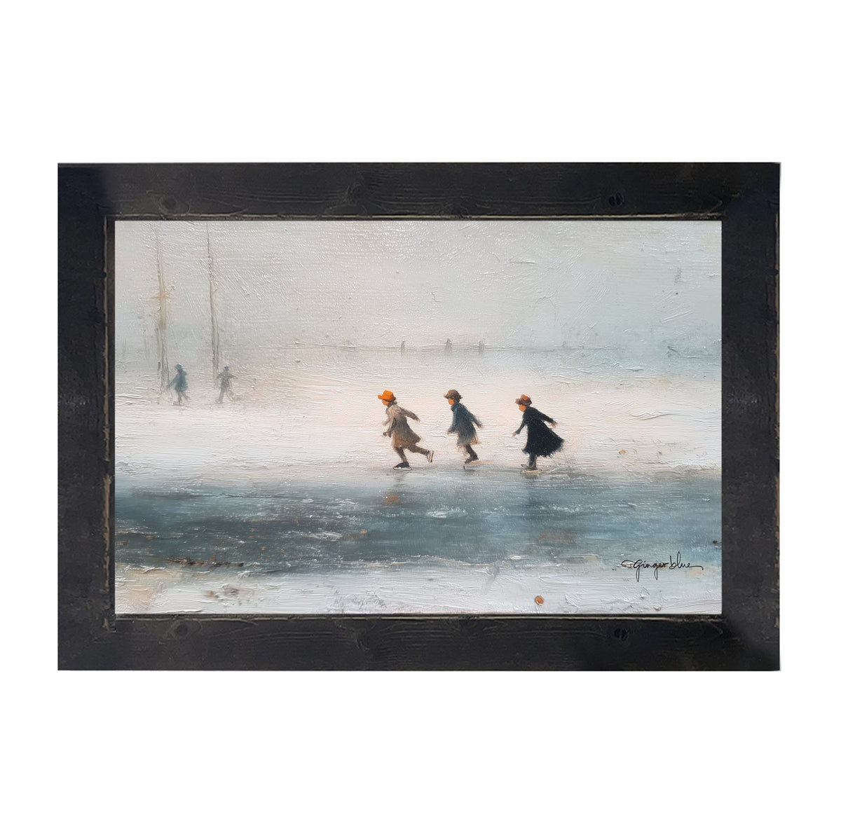 Children Ice Skating - Framed Art