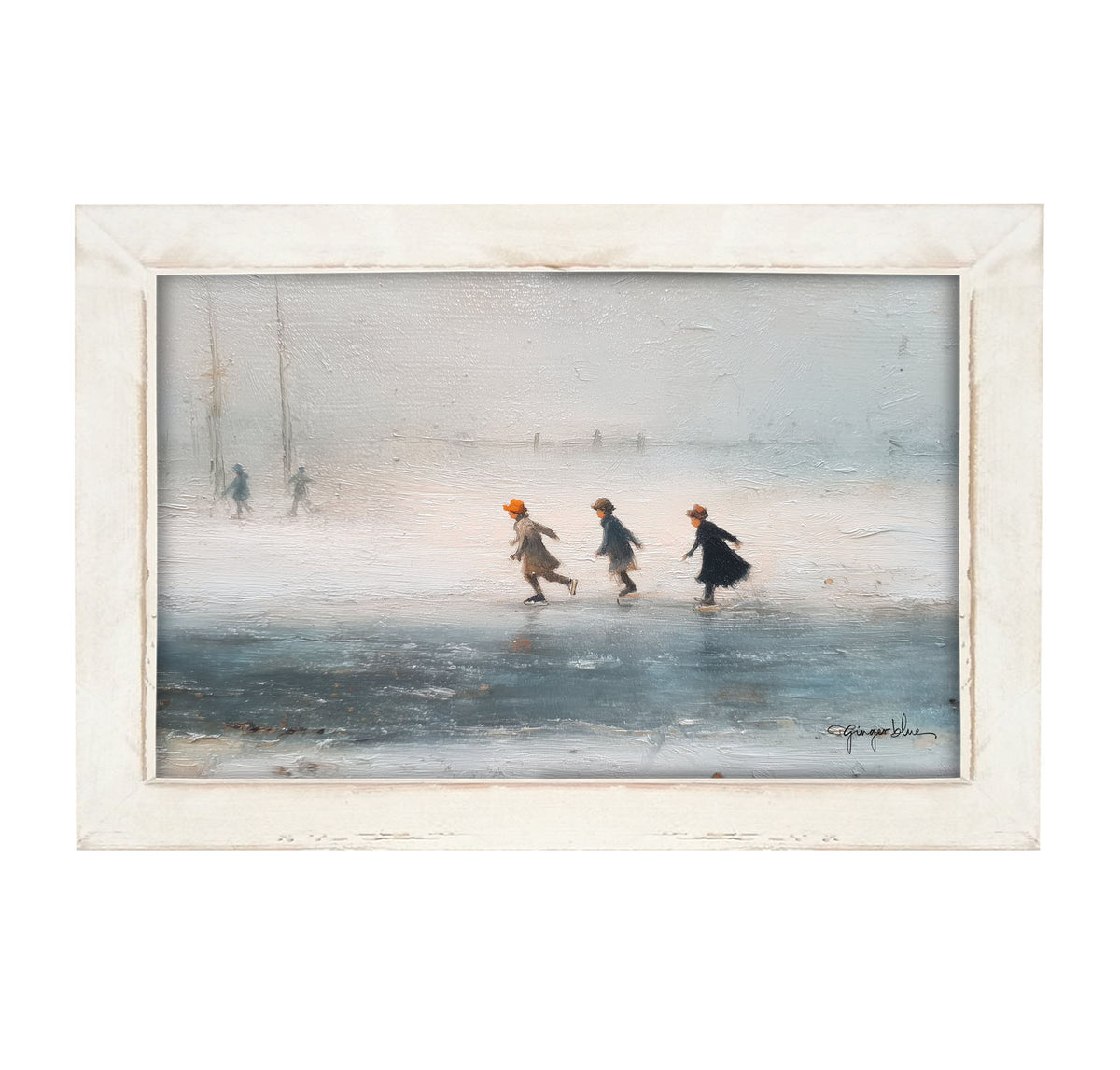 Children Ice Skating - Framed Art