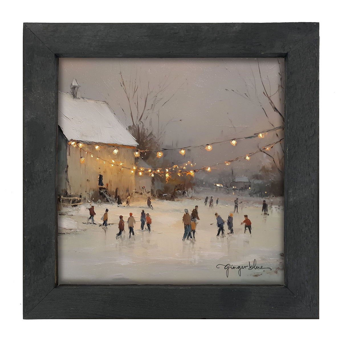 Ice Skating at the Farm - Framed Art