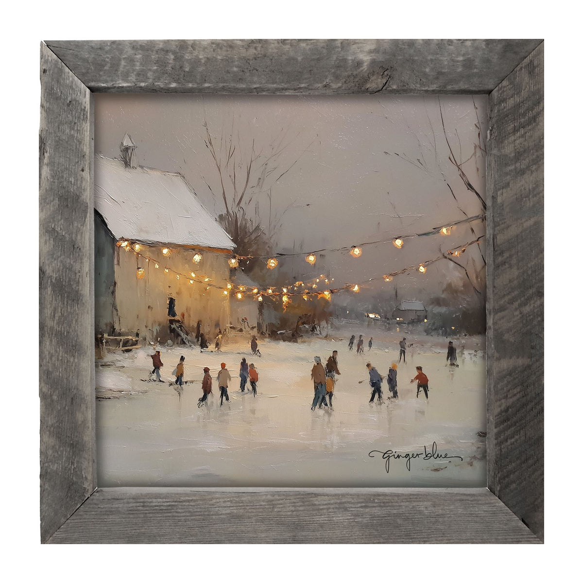 Ice Skating at the Farm - Framed Art
