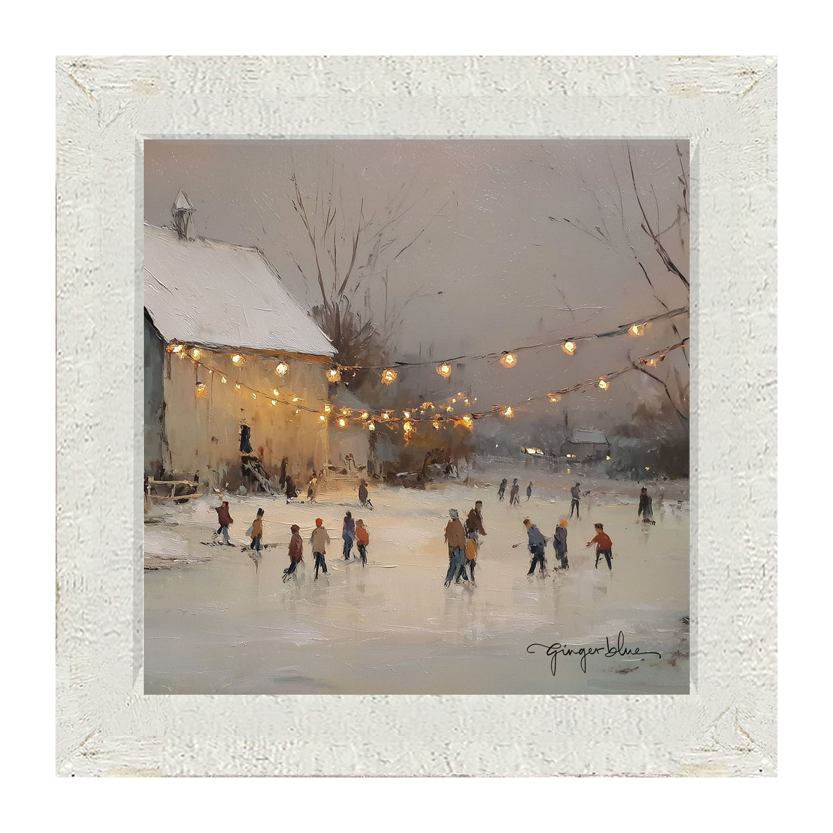 Ice Skating at the Farm - Framed Art
