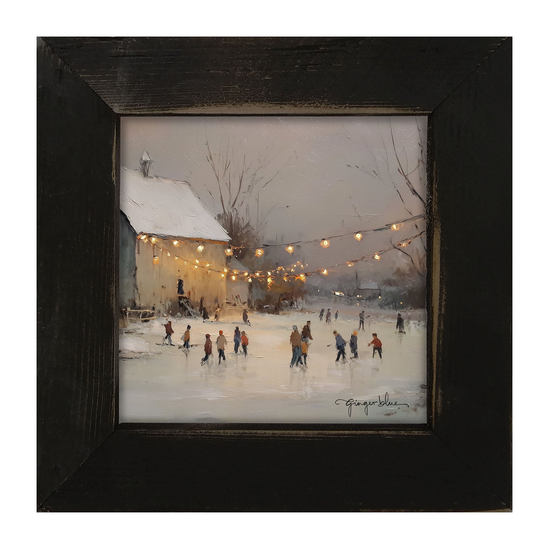 Ice Skating at the Farm - Framed Art