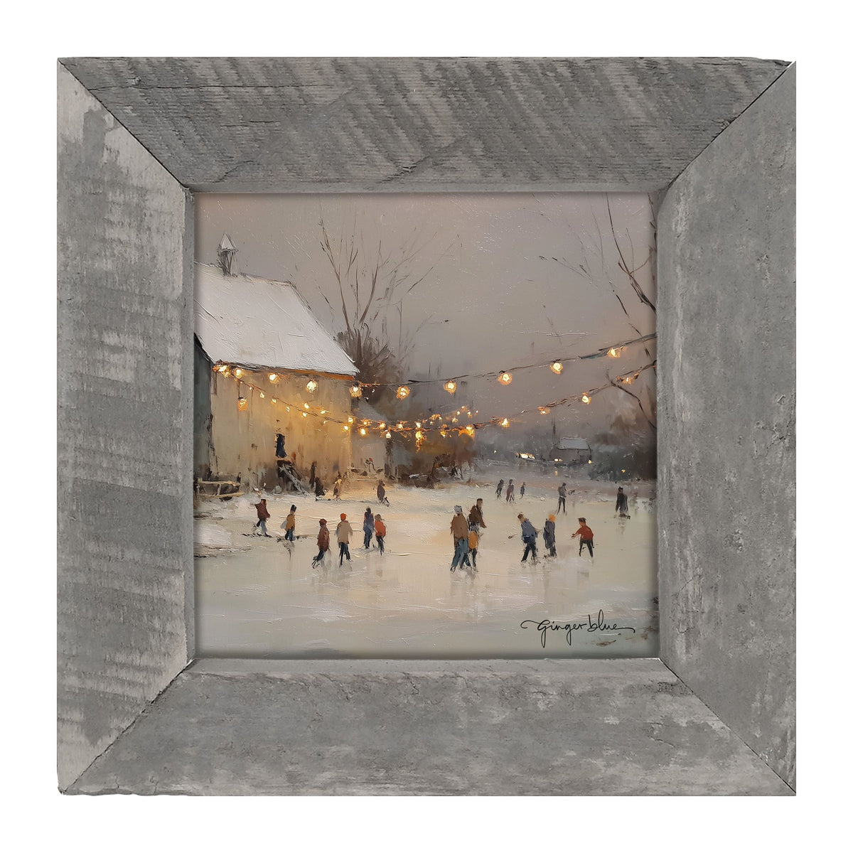 Ice Skating at the Farm - Framed Art