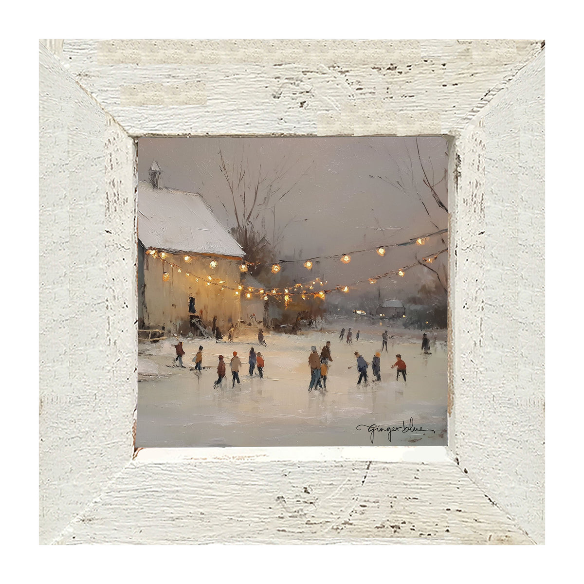 Ice Skating at the Farm - Framed Art