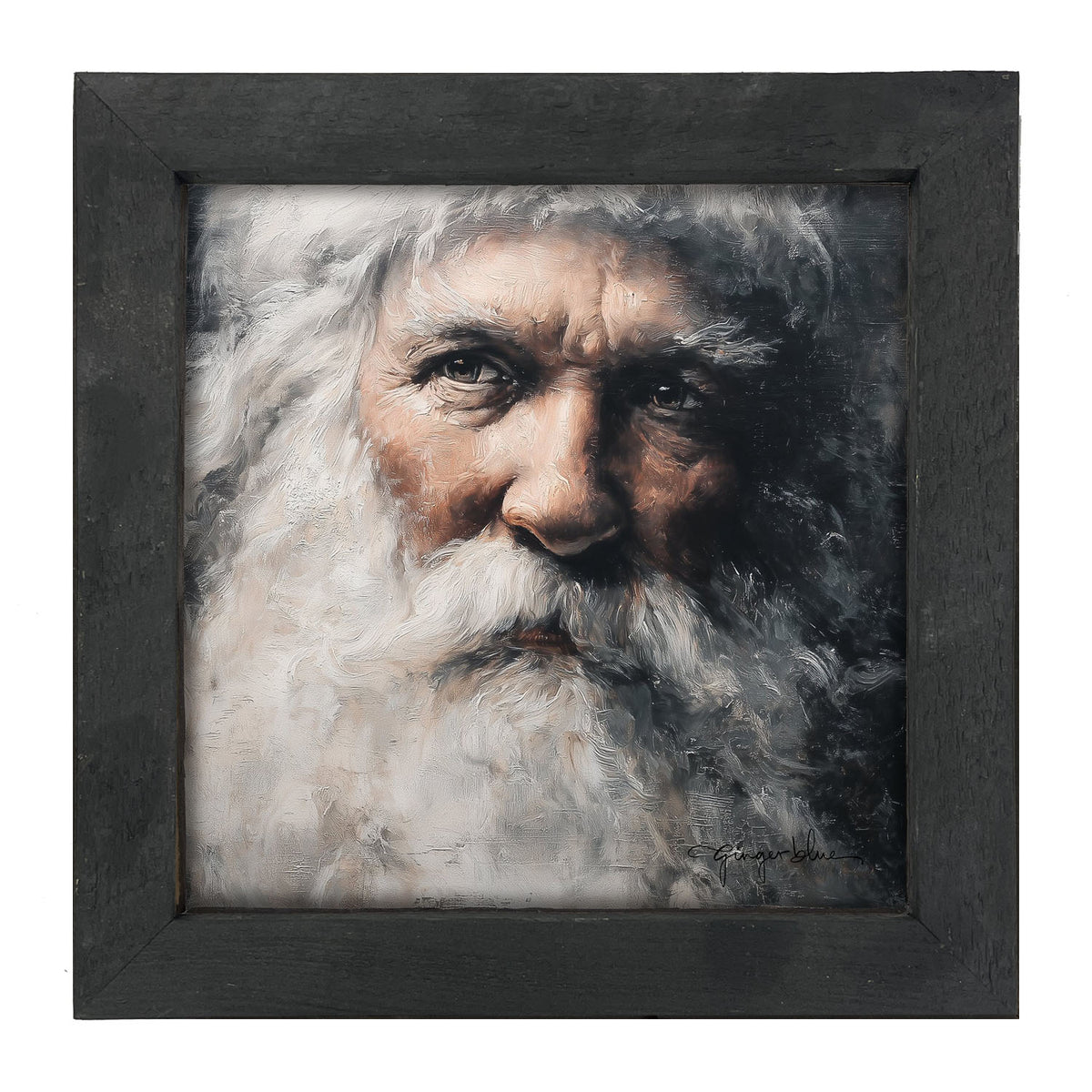Gazing Santa - Framed Art