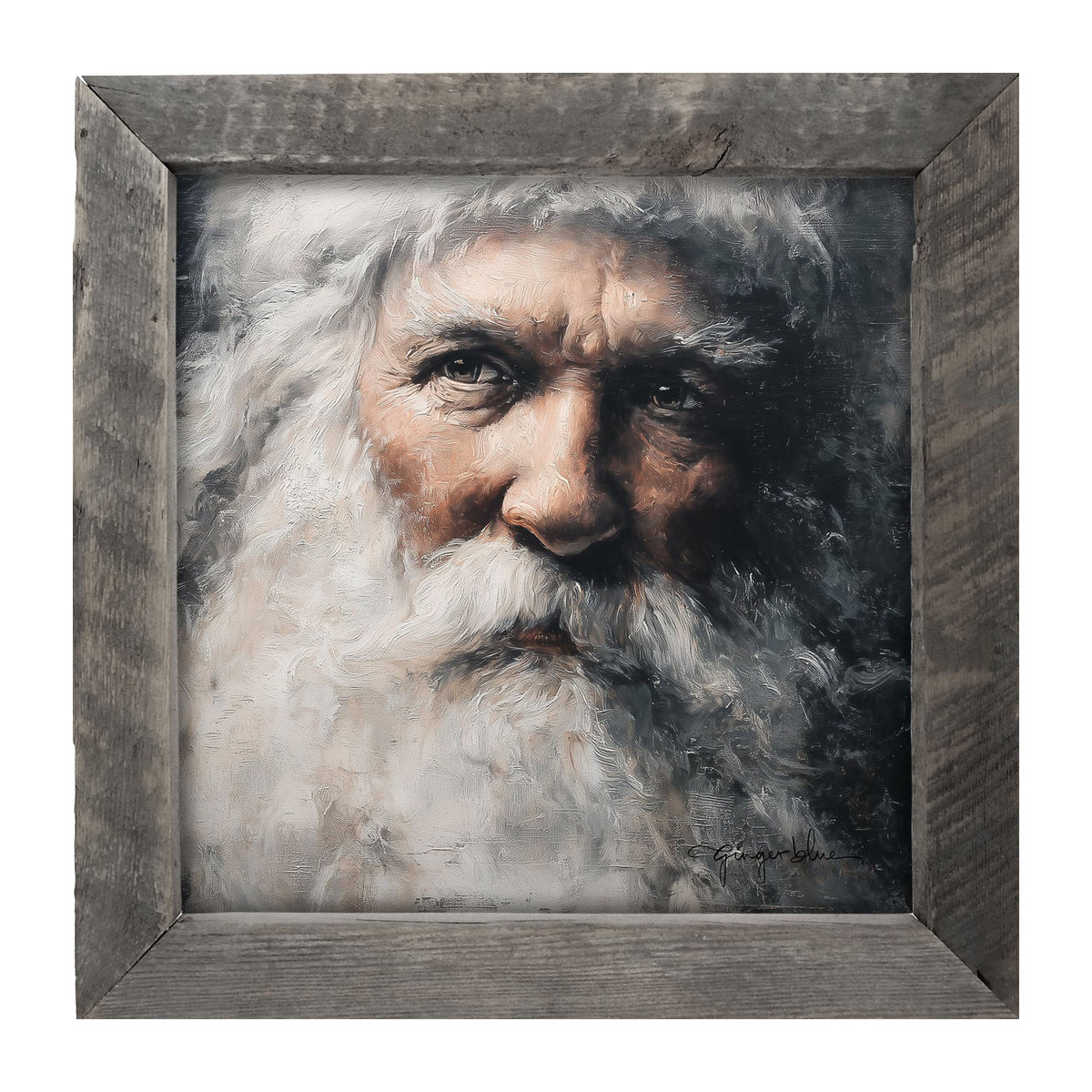 Gazing Santa - Framed Art