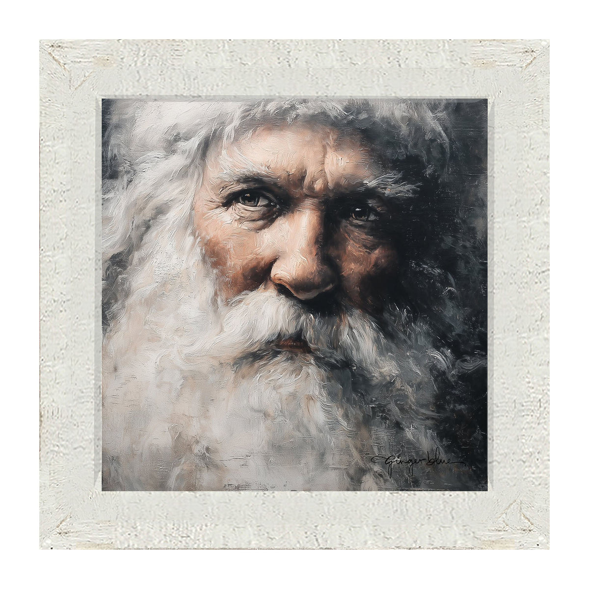Gazing Santa - Framed Art