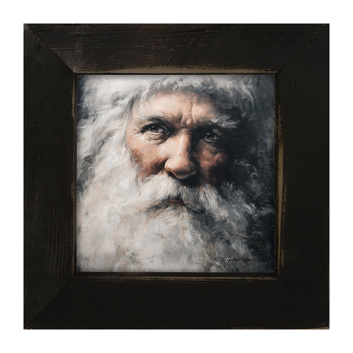 Gazing Santa - Framed Art