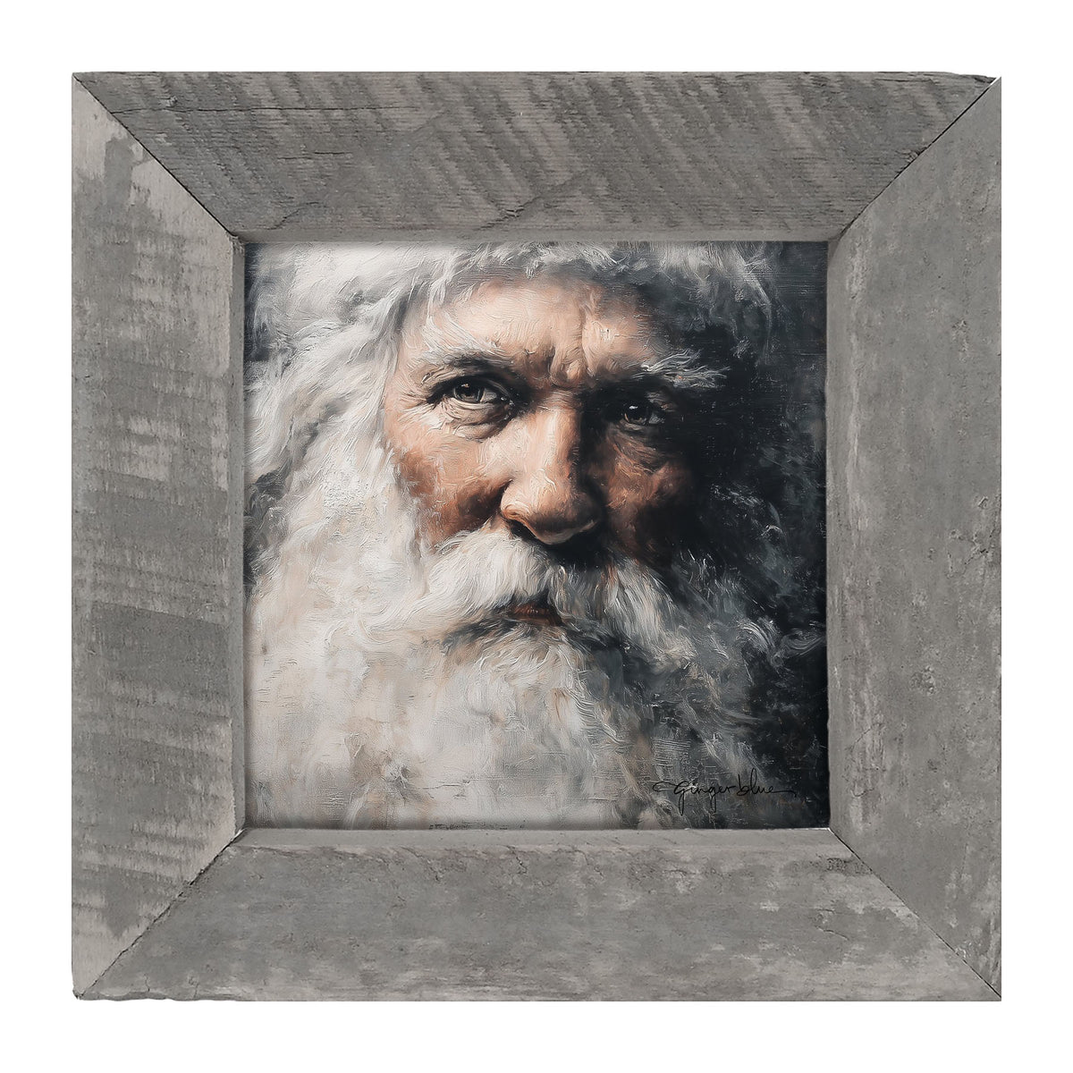 Gazing Santa - Framed Art