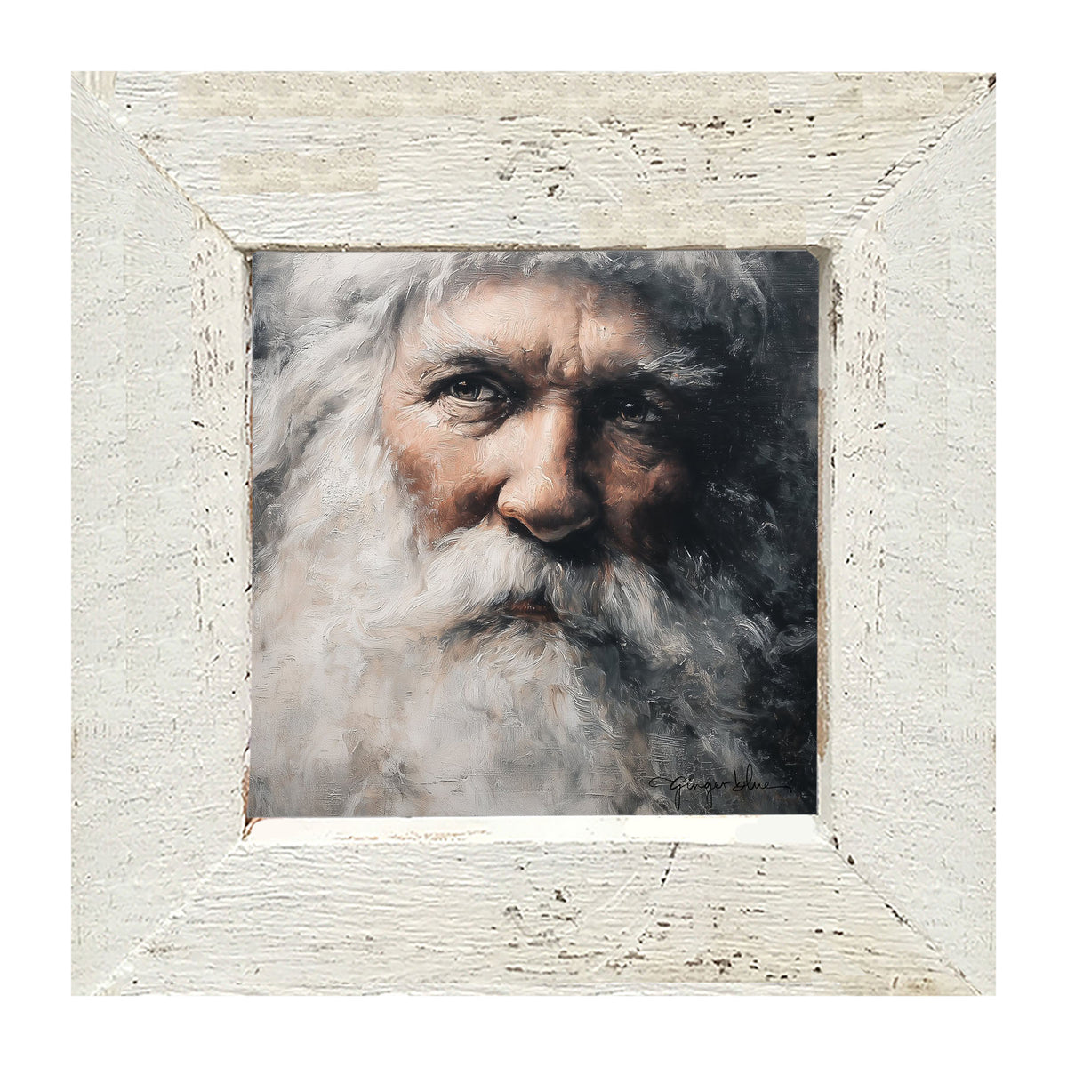 Gazing Santa - Framed Art
