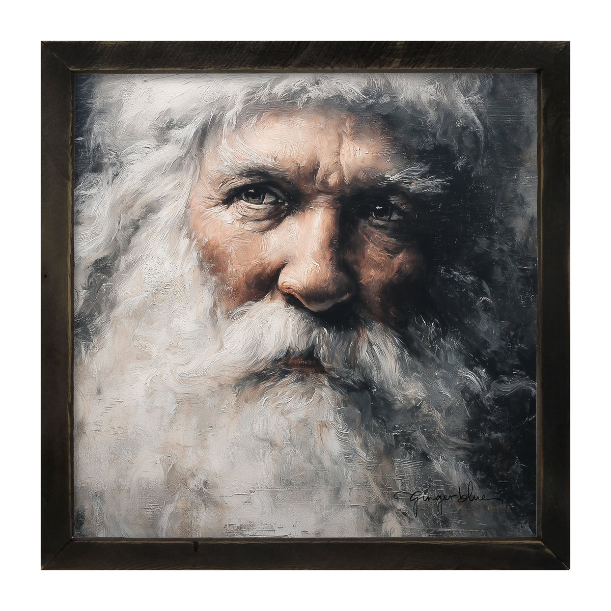 Gazing Santa - Framed Art