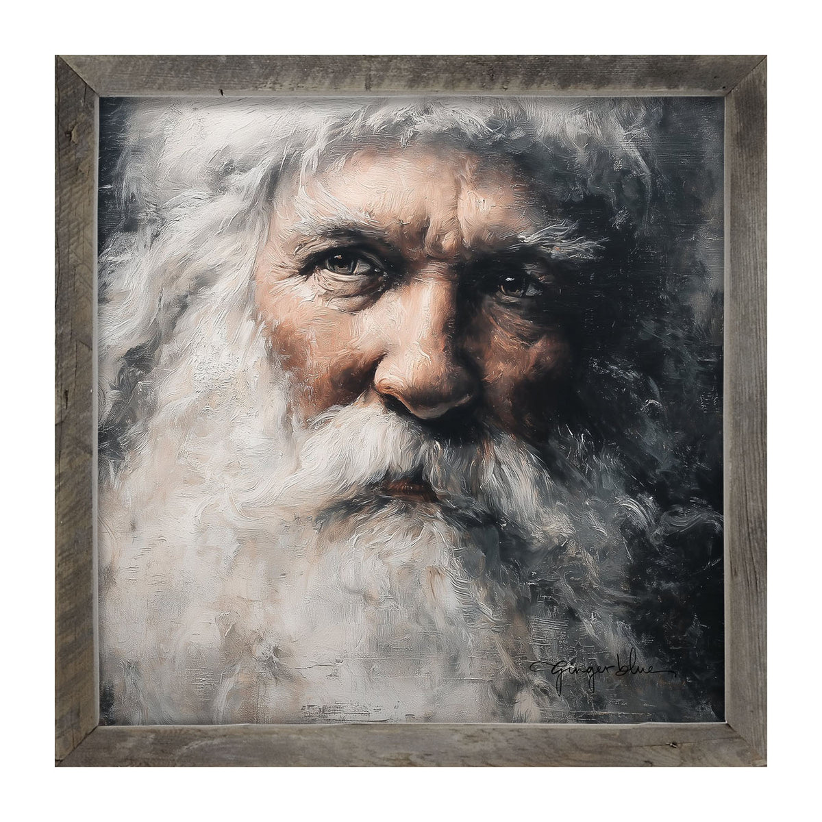 Gazing Santa - Framed Art