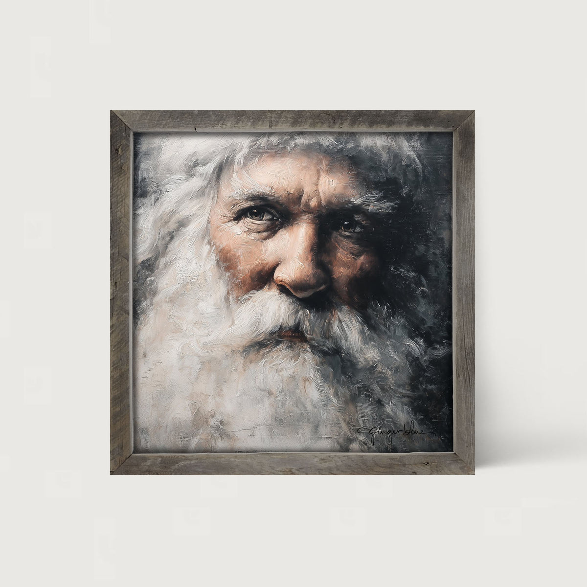 Gazing Santa - Framed Art