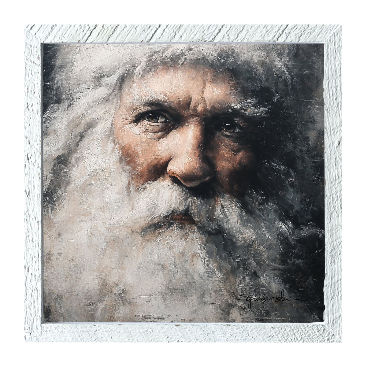 Gazing Santa - Framed Art